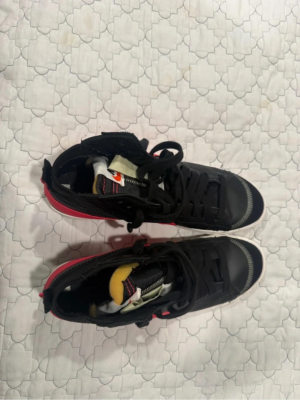 Nike Black and Bright Pink High-Top Sneakers